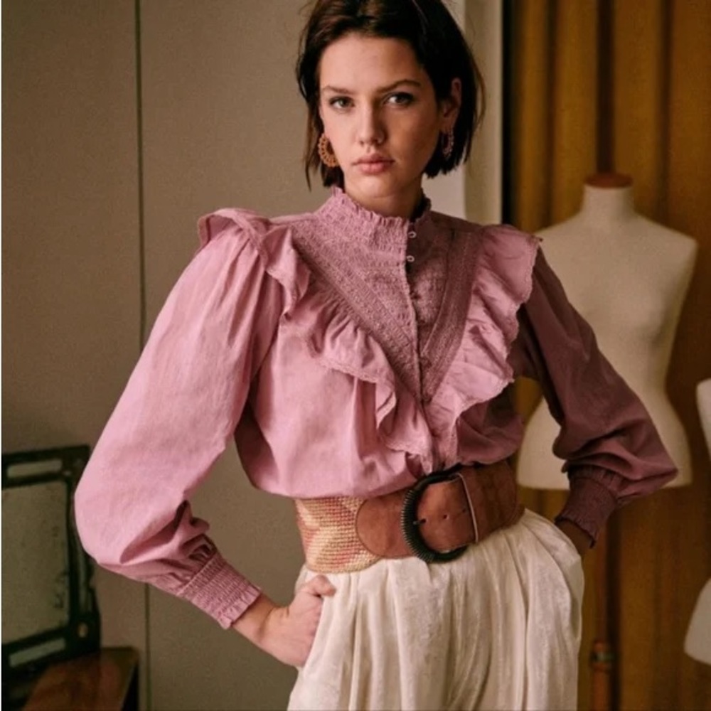 Sezane Marty Blouse in Pink 🌸 size 40 / US 8
